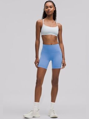 Lululemon x Peloton Wunder Train High-Waist Periwinkle Bike Shorts
